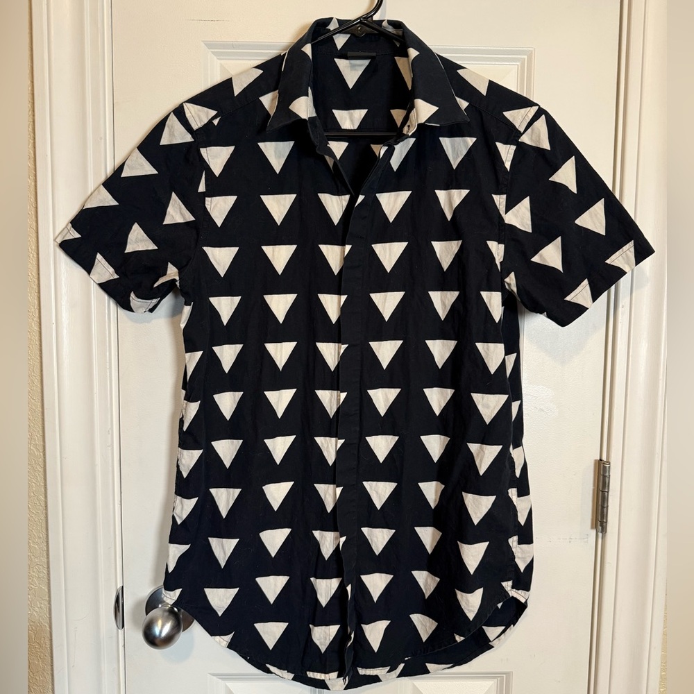 ASOS Black and White Triangle Pattern Shirt